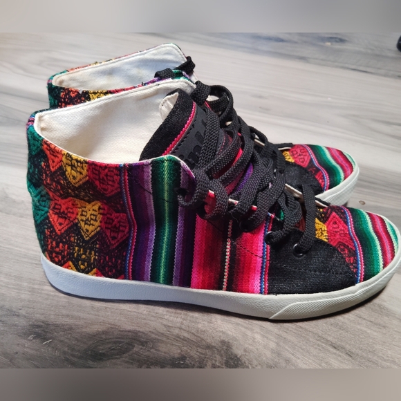 inkkas Aztec storm high top canvas sneakers unisex - Picture 3 of 6